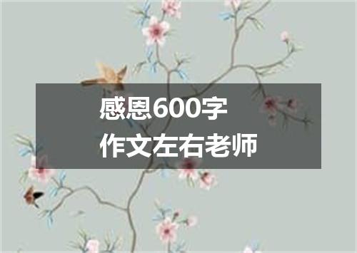 感恩600字作文左右老师