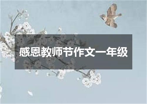 感恩教师节作文一年级