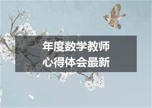 年度数学教师心得体会最新