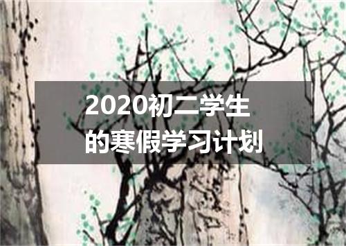 2020初二学生的寒假学习计划