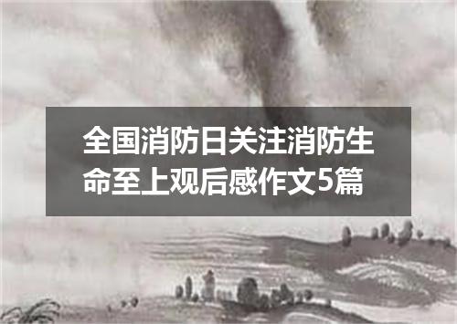全国消防日关注消防生命至上观后感作文5篇