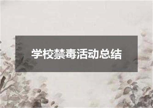 学校禁毒活动总结