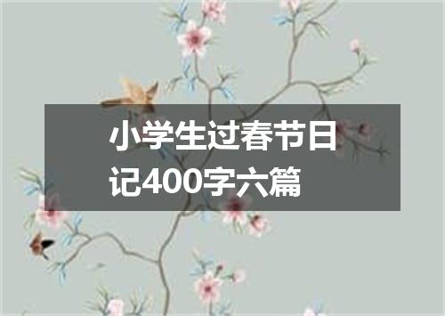 小学生过春节日记400字六篇