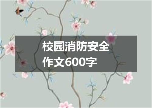校园消防安全作文600字