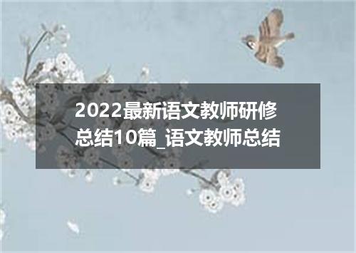 2022最新语文教师研修总结10篇_语文教师总结