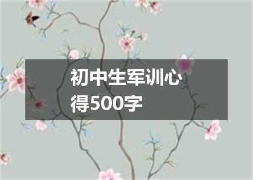 初中生军训心得500字