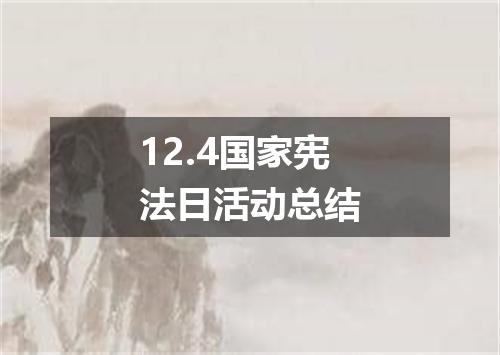 12.4国家宪法日活动总结