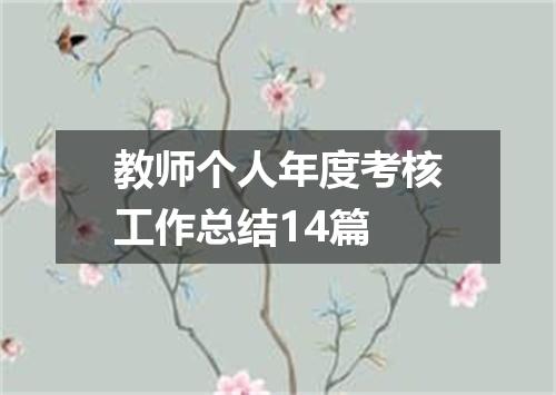 教师个人年度考核工作总结14篇