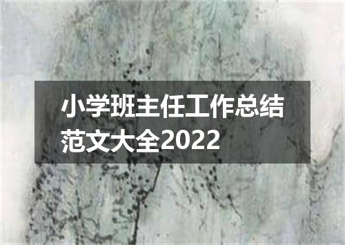 小学班主任工作总结范文大全2022