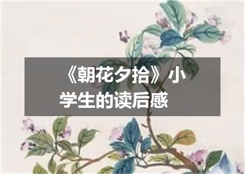 《朝花夕拾》小学生的读后感