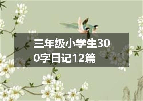 三年级小学生300字日记12篇