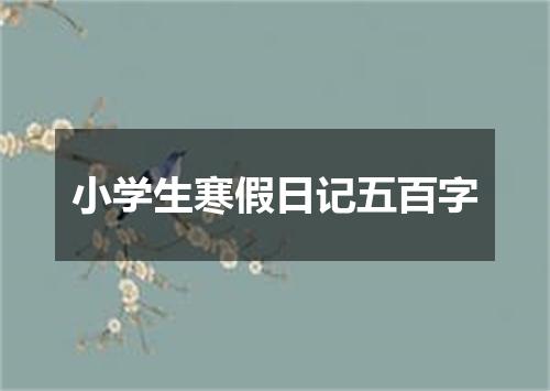 小学生寒假日记五百字