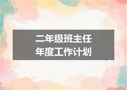 二年级班主任年度工作计划