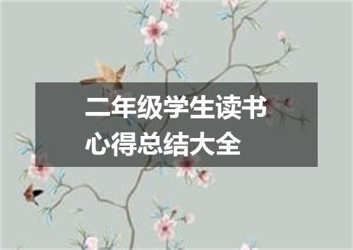 二年级学生读书心得总结大全