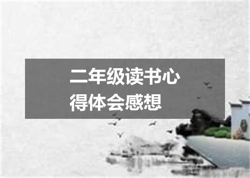 二年级读书心得体会感想