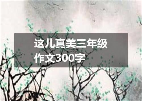 这儿真美三年级作文300字