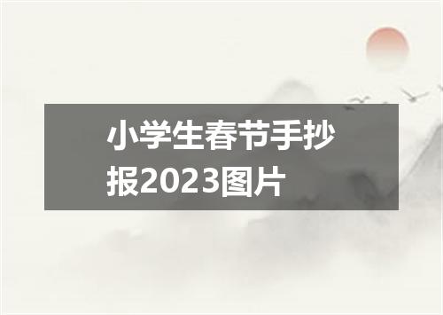 小学生春节手抄报2023图片