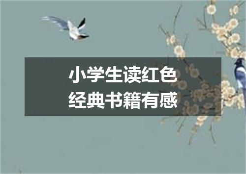 小学生读红色经典书籍有感