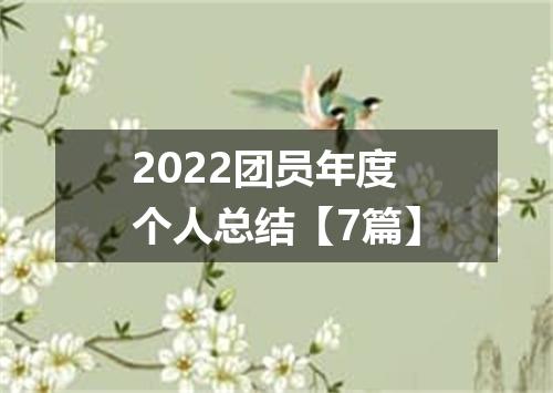 2022团员年度个人总结【7篇】
