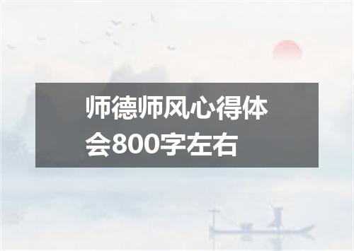 师德师风心得体会800字左右