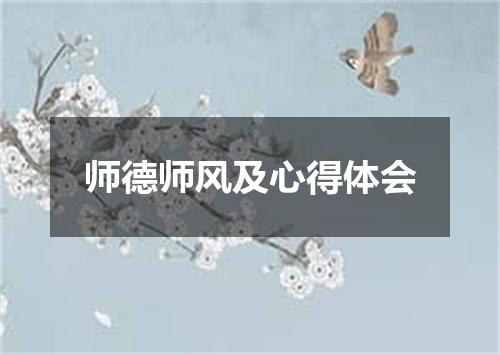 师德师风及心得体会