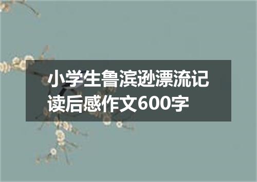 小学生鲁滨逊漂流记读后感作文600字