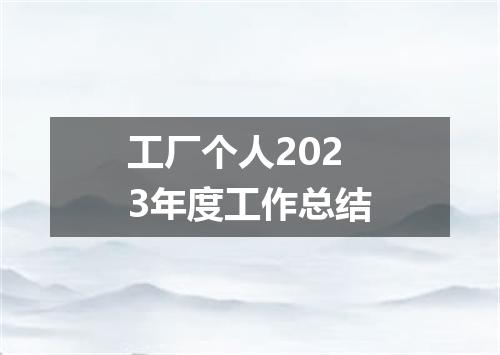 工厂个人2023年度工作总结
