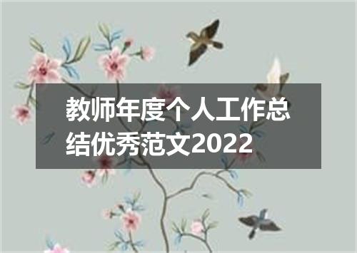 教师年度个人工作总结优秀范文2022