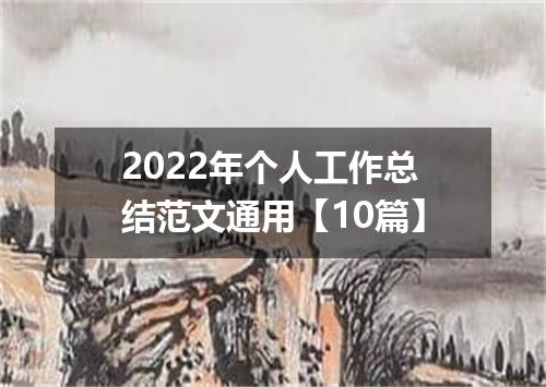 2022年个人工作总结范文通用【10篇】