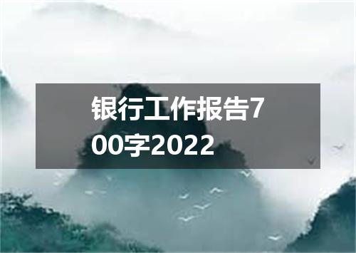 银行工作报告700字2022