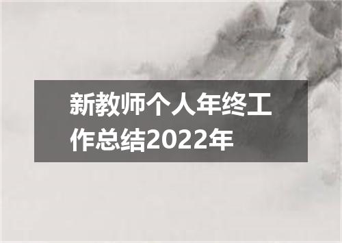 新教师个人年终工作总结2022年