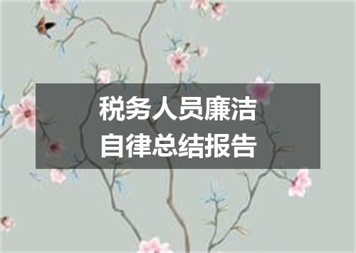 税务人员廉洁自律总结报告
