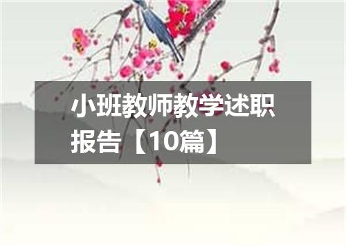 小班教师教学述职报告【10篇】
