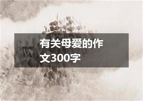 有关母爱的作文300字