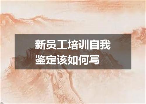 新员工培训自我鉴定该如何写