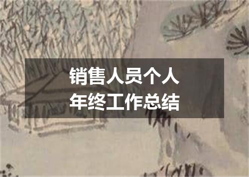 销售人员个人年终工作总结