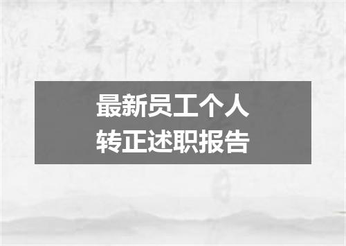 最新员工个人转正述职报告