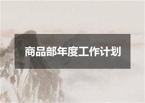 商品部年度工作计划