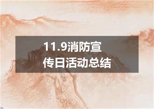 11.9消防宣传日活动总结