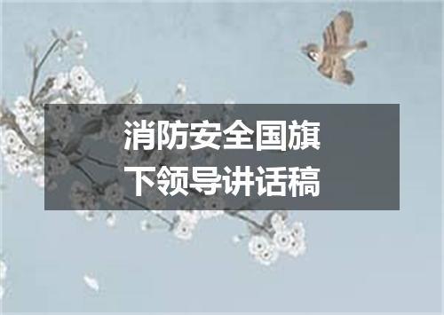 消防安全国旗下领导讲话稿