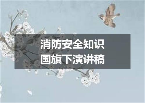 消防安全知识国旗下演讲稿