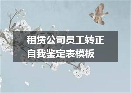租赁公司员工转正自我鉴定表模板