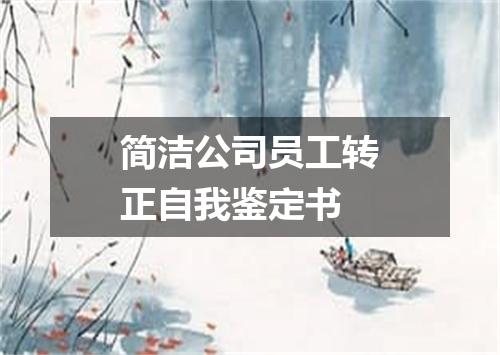 简洁公司员工转正自我鉴定书