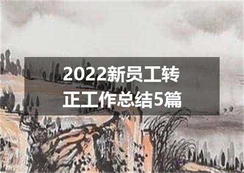 2022新员工转正工作总结5篇