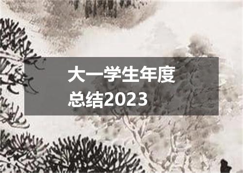 大一学生年度总结2023