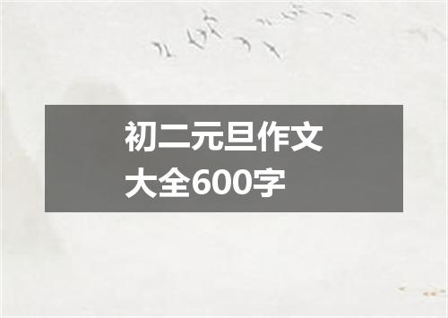 初二元旦作文大全600字