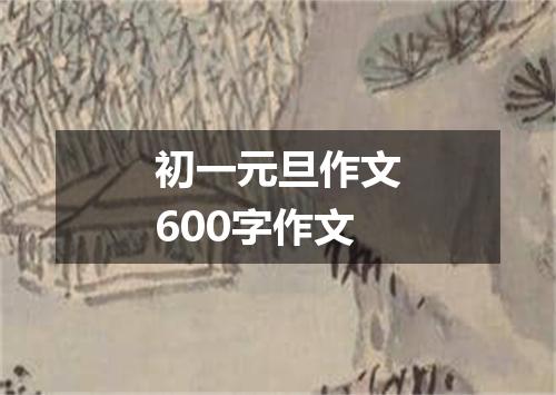 初一元旦作文600字作文