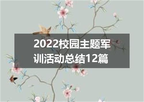 2022校园主题军训活动总结12篇