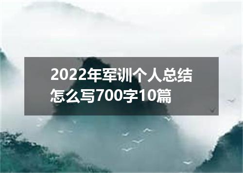 2022年军训个人总结怎么写700字10篇