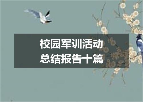 校园军训活动总结报告十篇